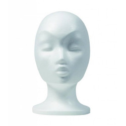 Pruikenhoofd dame wit 29cm Td00020101 Pruikenhoofd dame wit 29cm Td00020101