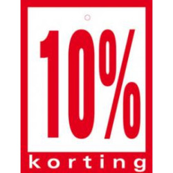 Prijskaart 10% Korting 100st Prijskaart 10% Korting 100st