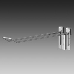 Rasterhaak dubbel 12cm chroom Rasterhaak dubbel 12cm chroom