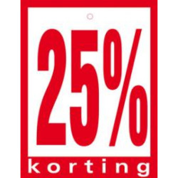 Prijskaart 25% Korting 100st Prijskaart 25% Korting 100st