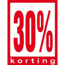 Prijskaart 30% Korting 100st Prijskaart 30% Korting 100st