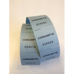 Consumptiebonnen op rol blauw 500/rolTd35990028