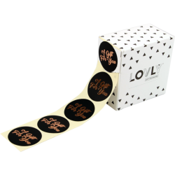 Etiket -A Gift For You- zwart/koper 500st Tpk548212 Etiket -A Gift For You- zwart/koper 500st Tpk548212