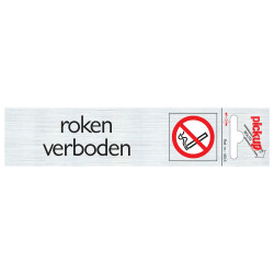 Deurbordje alu 165x44mm -roken verboden- Tp4615 Deurbordje alu 165x44mm -roken verboden- Tp4615