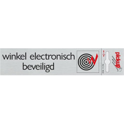 Deurbordje alu 165x44mm winkel electronisch beveiligd Tp4632 Deurbordje alu 165x44mm winkel electronisch beveiligd Tp4632