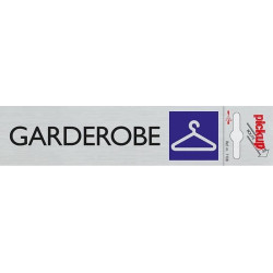 Deurbordje alu 165x44mm -garderobe- Tp4638 Deurbordje alu 165x44mm -garderobe- Tp4638