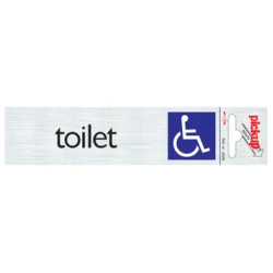 Deurbordje alu 165x44mm toilet rolstoeltoegankelijk Tp4628 Deurbordje alu 165x44mm toilet rolstoeltoegankelijk Tp4628