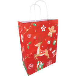 Draagtas Hert rood 22x10x31cm Draagtas Hert rood 22x10x31cm
