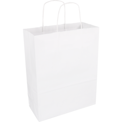 Draagtas wit 26/12x34cm 100st Draagtas wit 26/12x34cm 100st