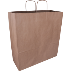 Draagtas bruin 45/17x48cm 100st Draagtas bruin 45/17x48cm 100st
