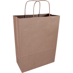 Draagtas bruin 26/12x35cm 100st Draagtas bruin 26/12x35cm 100st