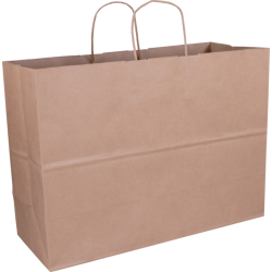 Draagtas bruin 45/17x33cm 100st Draagtas bruin 45/17x33cm 100st