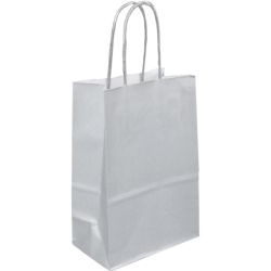 Draagtas zilver 14/8x21cm 50st Tpk269886 Draagtas zilver 14/8x21cm 50st Tpk269886