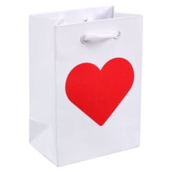 Draagtas wit met koord 11x7x15,5cm Draagtas wit met koord 11x7x15,5cm