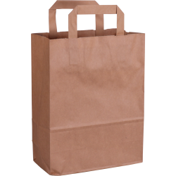 Papieren tas bruin 22/10x28cm 250st Papieren tas bruin 22/10x28cm 250st