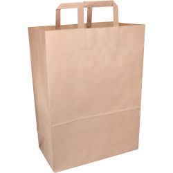 Papieren tas bruin 32/16x43cm 250st Papieren tas bruin 32/16x43cm 250st