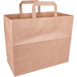 Papieren tas bruin 32/17x26cm Papieren tas bruin 32/17x26cm