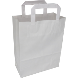 Draagtas papier wit 22/10x28cm Draagtas papier wit 22/10x28cm