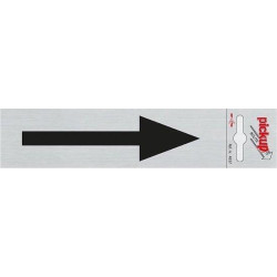 Deurbordje alu 165x44mm -zwarte pijl- Tp4637 Deurbordje alu 165x44mm -zwarte pijl- Tp4637