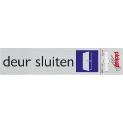 Deurbordje alu 165x44mm -deur sluiten- Tp4639 Deurbordje alu 165x44mm -deur sluiten- Tp4639