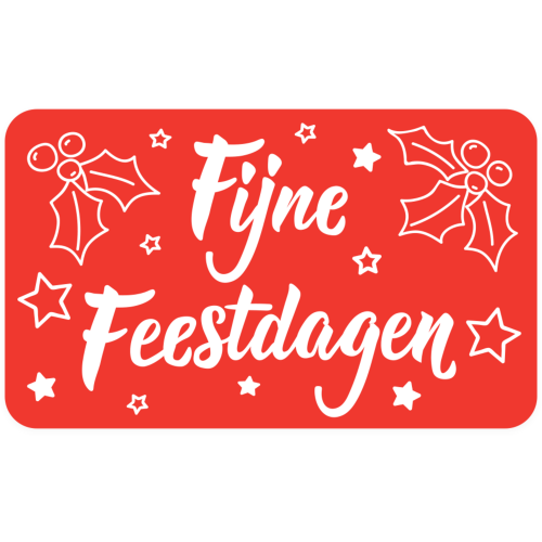 Etiket Fijne Feestdagen 50x30mm 500st 