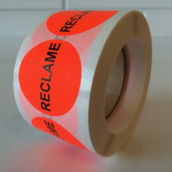 Prijssticker Ø35mm fluor rood Reclame 1000/rol Td27501489