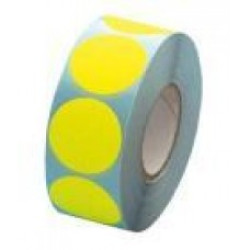 Prijssticker Ø17mm fluor geel 1000/rol 