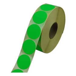 Prijssticker Ø17mm fluor groen 1000/rol Prijssticker Ø17mm fluor groen 1000/rol