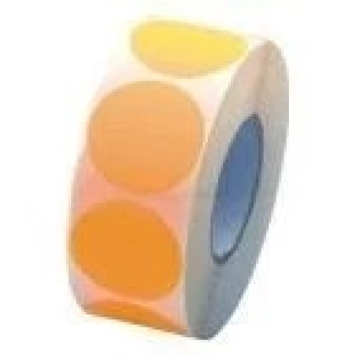 Prijssticker Ø17mm fluor oranje 1000/rol 