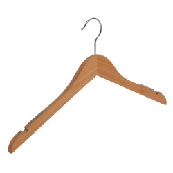 Houten kledinghanger 44cm met anti-slip 50st Tus7118009 Houten kledinghanger 44cm met anti-slip 50st Tus7118009