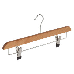 Houten hanger 28cm met klemmen Tus7106009L Houten hanger 28cm met klemmen Tus7106009L