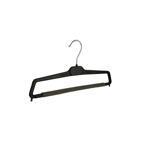 Kunststof broekhanger zwart met anti-slip HW22L Kunststof broekhanger zwart met anti-slip HW22L