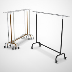 Kledingrek B150 x H165cm wit Kledingrek B150 x H165cm wit