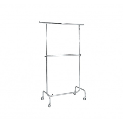 Kledingrek dubbel 100 x H133-210cm Kledingrek dubbel 100 x H133-210cm