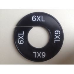 Maatring 9cm zwart/wit 6XL 