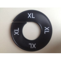 Maatring 9cm zwart/wit XL 