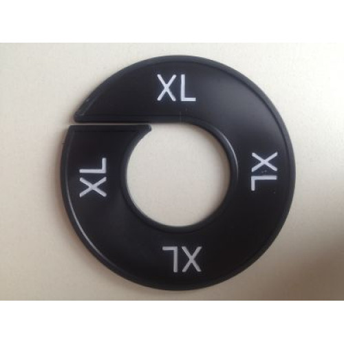 Maatring 9cm zwart/wit XL 