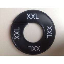Maatring 9cm zwart/wit XXL 