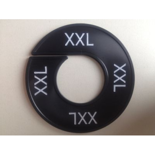Maatring 9cm zwart/wit XXL 