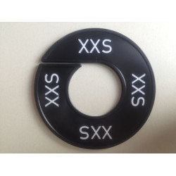 Maatring 9cm zwart/wit XXS 