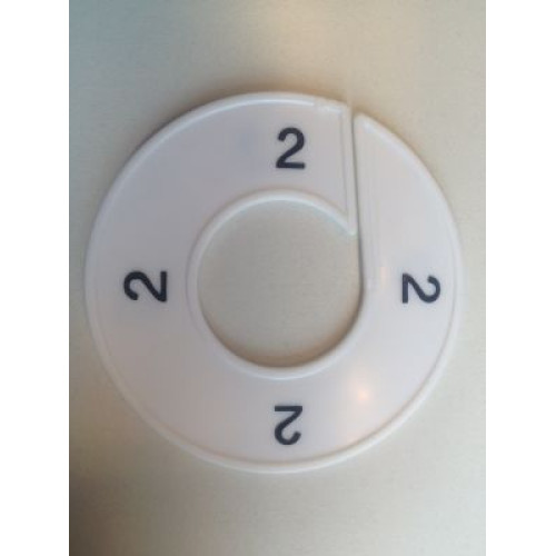 Maatring 9cm wit/zw 2 