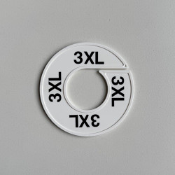 Maatring 9cm wit/zw 3XL Maatring 9cm wit/zw 3XL