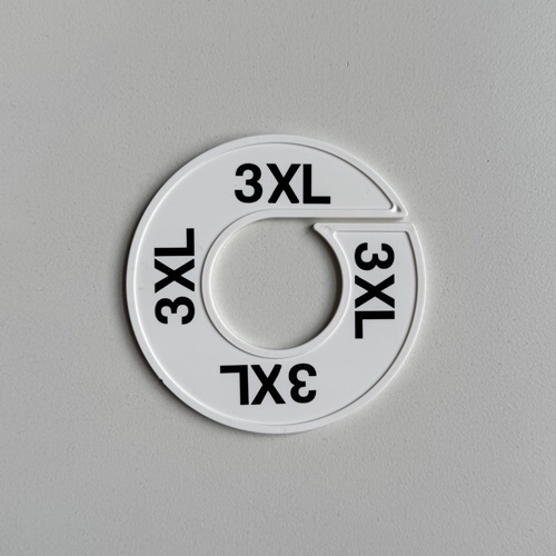 Maatring 9cm wit/zw 3XL Maatring 9cm wit/zw 3XL