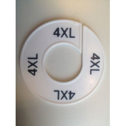 Maatring 9cm wit/zw 4XL 