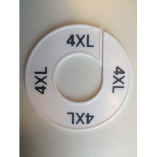 Maatring 9cm wit/zw 4XL 