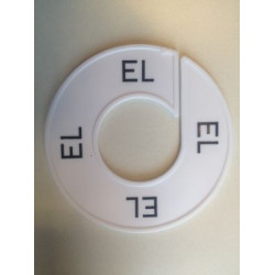 Maatring 9cm wit/zw EL 