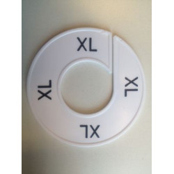 Maatring 9cm wit/zw XL 
