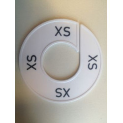 Maatring 9cm wit/zw XS 