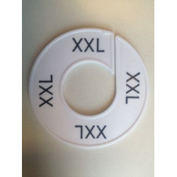 Maatring 9cm wit/zw XXL 