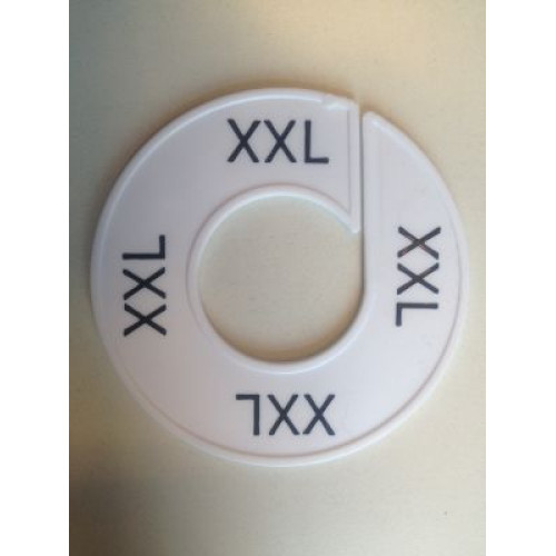 Maatring 9cm wit/zw XXL 